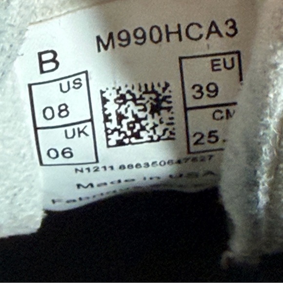 New Balance 990v3 ‘Navy Yard’ Suede Sneakers Women’s Size 8 Shoes - Picture 9 of 11